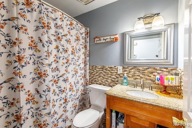 1956 Parkton W Dr, Barnhart, MO 63012 - full bath with vanity, a shower with shower curtain, and tile walls