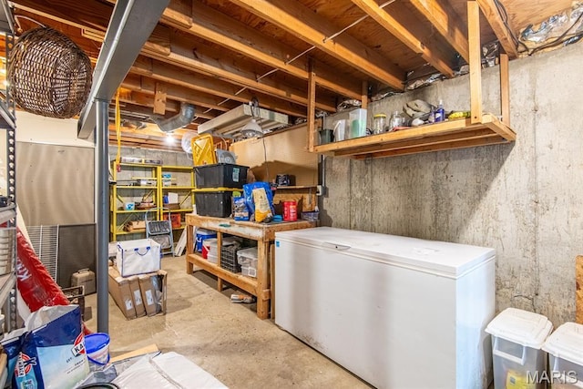 1956 Parkton W Dr, Barnhart, MO 63012 - unfinished basement featuring fridge