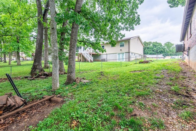 1956 Parkton W Dr, Barnhart, MO 63012 - fenced backyard featuring stairway