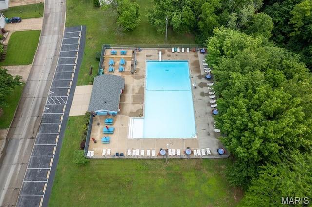 1956 Parkton W Dr, Barnhart, MO 63012 - bird's eye view of a pool area