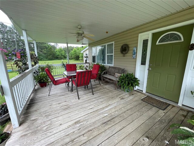 623 County Road 6590, Salem, MO 65560 - porch featuring ceiling fan