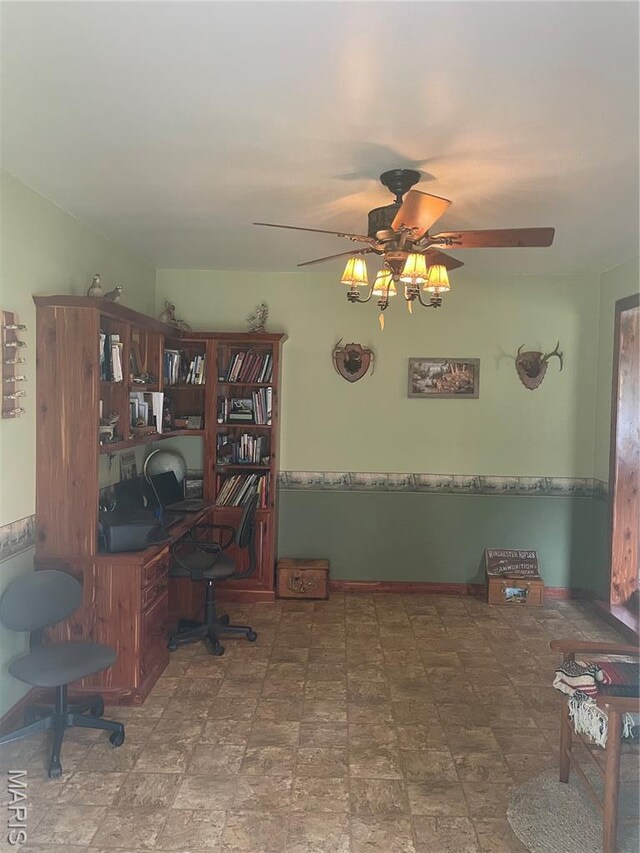 623 County Road 6590, Salem, MO 65560 - office featuring a ceiling fan