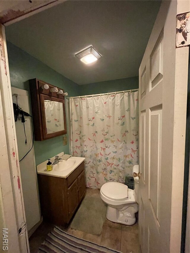 623 County Road 6590, Salem, MO 65560 - full bathroom featuring vanity, toilet, and tile patterned flooring