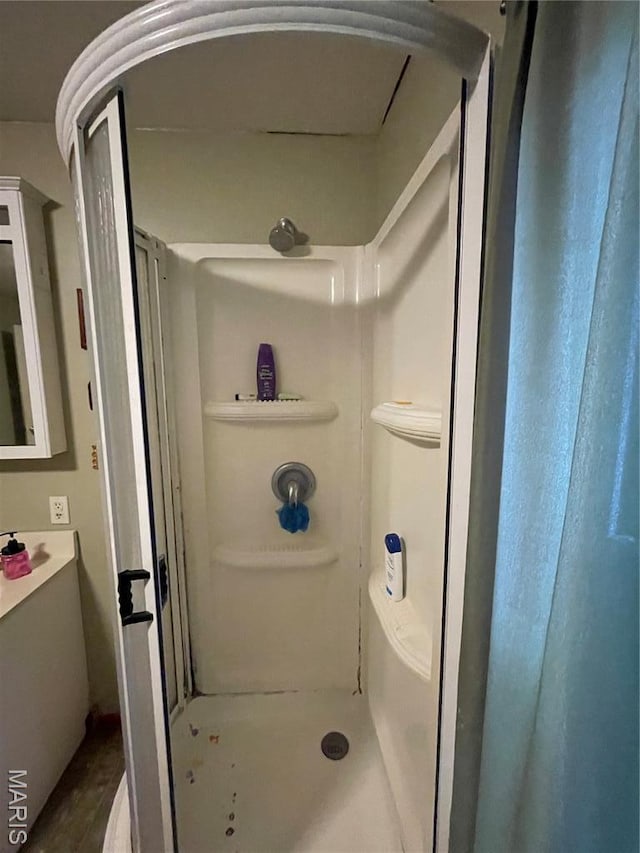 623 County Road 6590, Salem, MO 65560 - bathroom with a shower stall and vanity