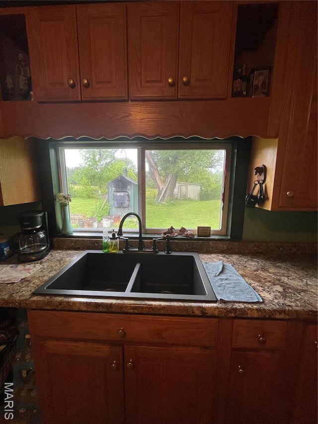 623 County Road 6590, Salem, MO 65560 - kitchen with a sink and brown cabinets