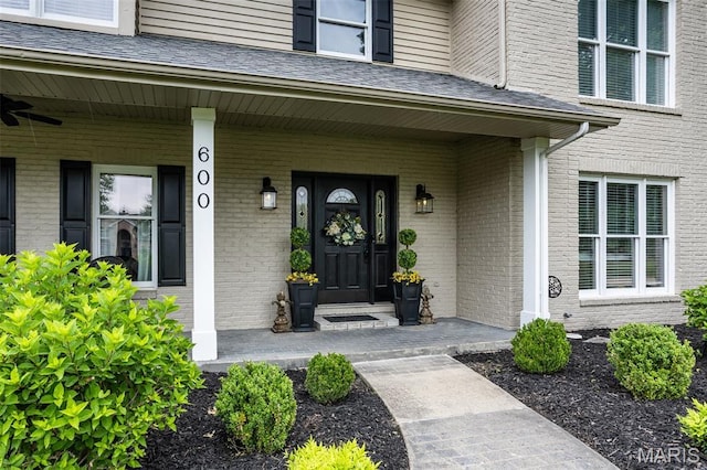 600 E Waters Edge Dr, Shiloh, IL 62221 - view of exterior entry with covered porch and brick siding