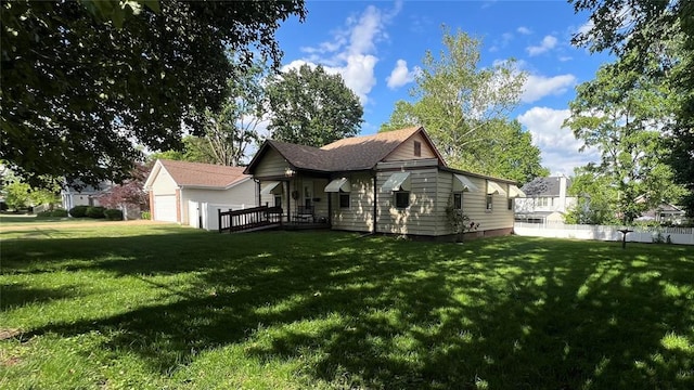 812 Cleveland Ave, Kirkwood, MO 63122 - view of side of home with a yard, a porch, and an outbuilding
