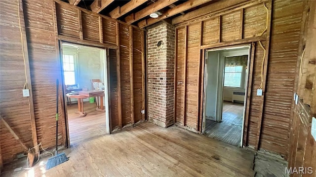 315 E College Ave, Fredericktown, MO 63645 - hallway with radiator and light wood-type flooring
