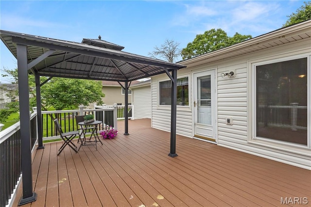 894 Napoli Dr, Ballwin, MO 63021 - wooden terrace featuring a gazebo