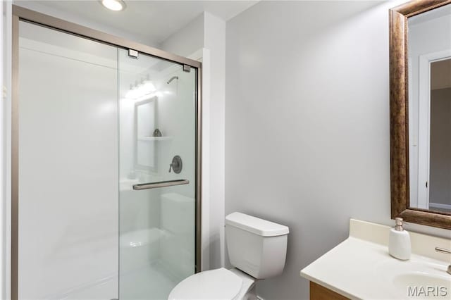 894 Napoli Dr, Ballwin, MO 63021 - bathroom featuring vanity and a shower stall