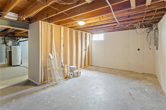 894 Napoli Dr, Ballwin, MO 63021 - below grade area with gas water heater and electric panel