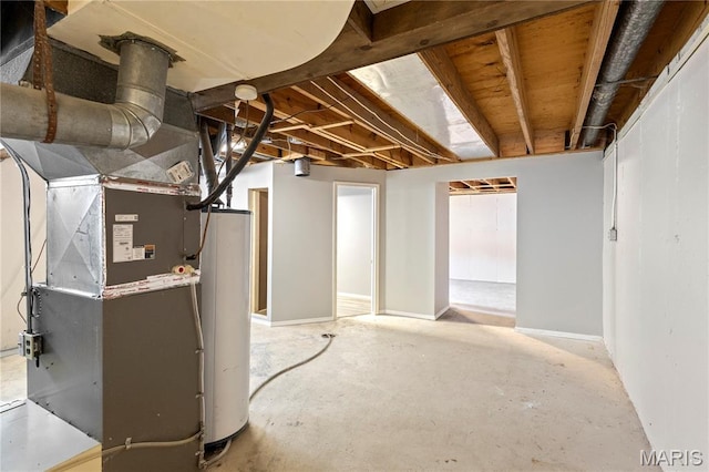 894 Napoli Dr, Ballwin, MO 63021 - unfinished below grade area with water heater and baseboards
