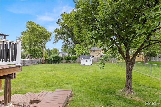894 Napoli Dr, Ballwin, MO 63021 - fenced backyard featuring a shed