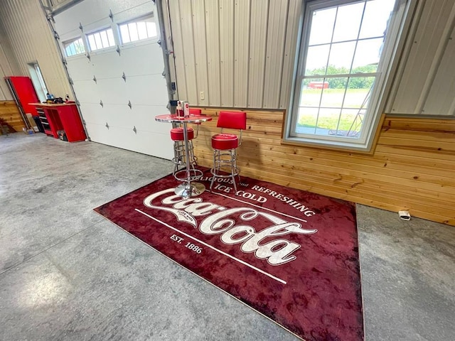 18428 Lake Circle Dr, Dexter, MO 63841 - garage featuring wood walls
