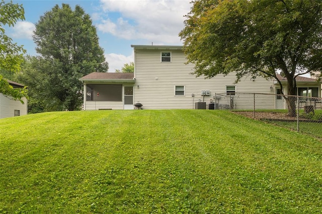 518 Bargraves Blvd Unit B, Troy, IL 62294 - back of property featuring a sunroom and central AC