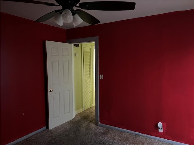 1904 E Parkview, Caruthersville, MO 63830 - carpeted spare room featuring a ceiling fan and baseboards