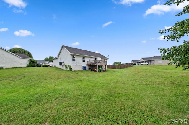 81 Berretta Ct, Wright City, MO 63390 - view of grassy yard with a wooden deck