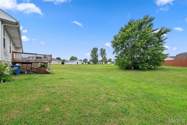 81 Berretta Ct, Wright City, MO 63390 - view of grassy yard featuring a wooden deck