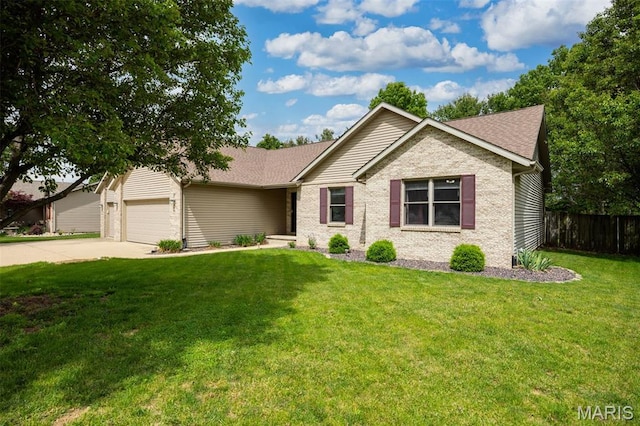 248 Prairie Grass Rd, Chatham, IL 62629 - ranch-style house featuring concrete driveway, an attached garage, and roof with shingles