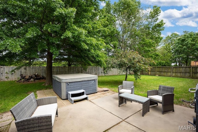 248 Prairie Grass Rd, Chatham, IL 62629 - view of patio with a hot tub