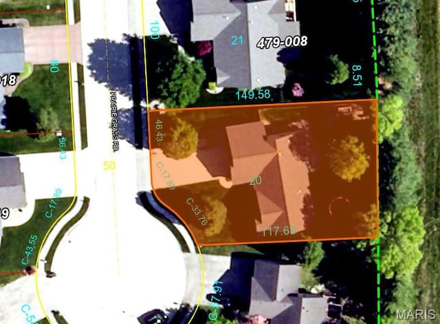 248 Prairie Grass Rd, Chatham, IL 62629 - aerial map of property and surrounding area with property boundaries highlighted