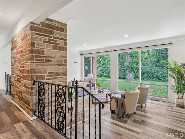 68 Carnation Dr, Belleville, IL 62221 - corridor featuring wood finished floors