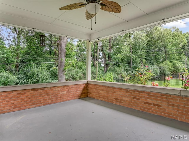 68 Carnation Dr, Belleville, IL 62221 - view of patio featuring ceiling fan