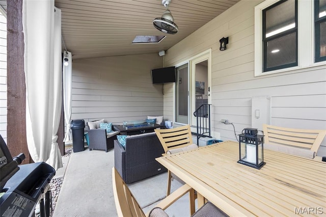 3216 Domain St, Saint Charles, MO 63301 - wooden deck featuring an outdoor living space