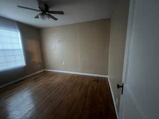 408 Summit, Doniphan, MO 63935 - unfurnished room with wood finished floors, baseboards, and a ceiling fan