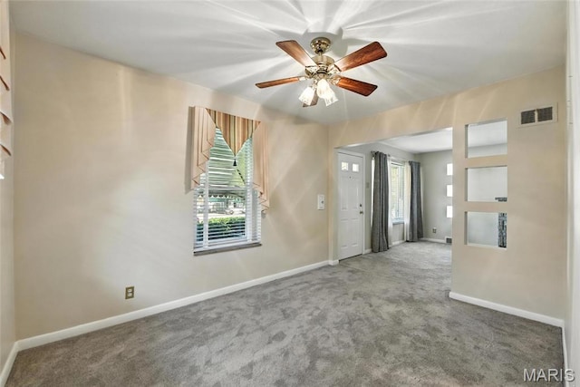 6912 Hampton Ave, Saint Louis, MO 63109 - unfurnished room with carpet flooring and a ceiling fan