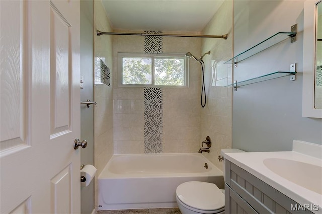 36 Huck Finn Dr, Saint Charles, MO 63303 - full bath featuring toilet, vanity, and shower / bath combination