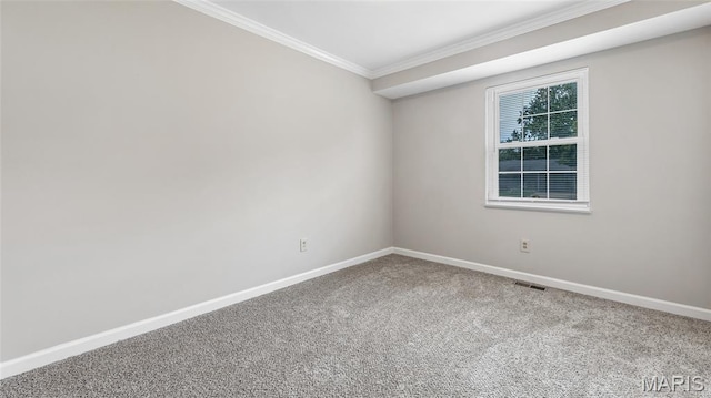995 Sherman Ln, Florissant, MO 63031 - empty room featuring ornamental molding, carpet floors, and baseboards