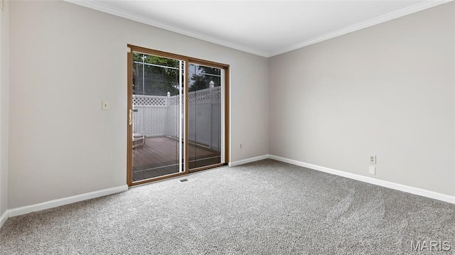 995 Sherman Ln, Florissant, MO 63031 - carpeted empty room featuring baseboards and ornamental molding