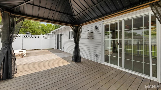 995 Sherman Ln, Florissant, MO 63031 - wooden terrace with a gazebo