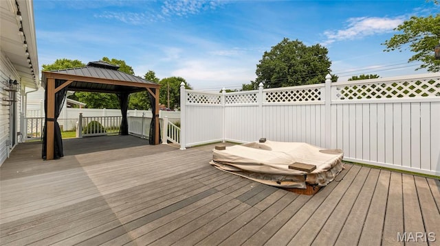 995 Sherman Ln, Florissant, MO 63031 - wooden terrace featuring a gazebo