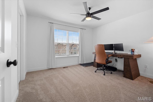 251 Randlin Dr, Ofallon, MO 63367 - carpeted office with a ceiling fan and baseboards