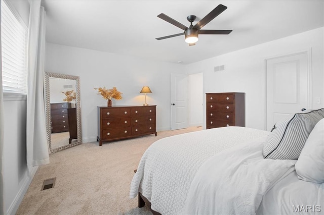 251 Randlin Dr, Ofallon, MO 63367 - bedroom featuring light colored carpet and ceiling fan