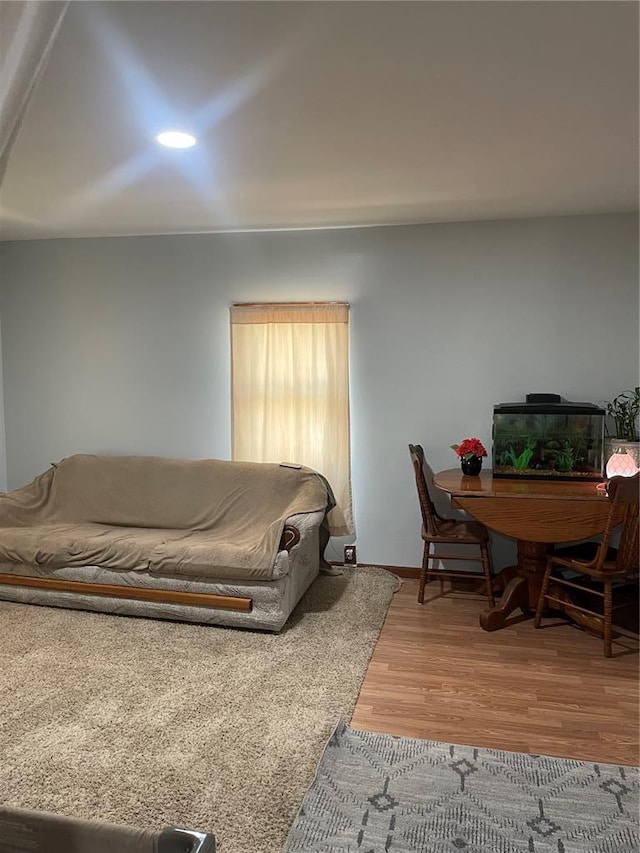 715 Lyon St, Hannibal, MO 63401 - living area featuring wood finished floors and recessed lighting