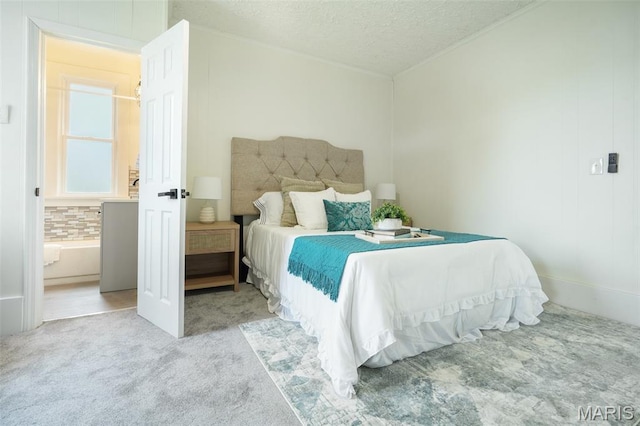 126 N Union St, Staunton, IL 62088 - bedroom featuring a textured ceiling and carpet floors