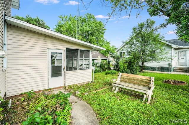 126 N Union St, Staunton, IL 62088 - view of yard with a sunroom