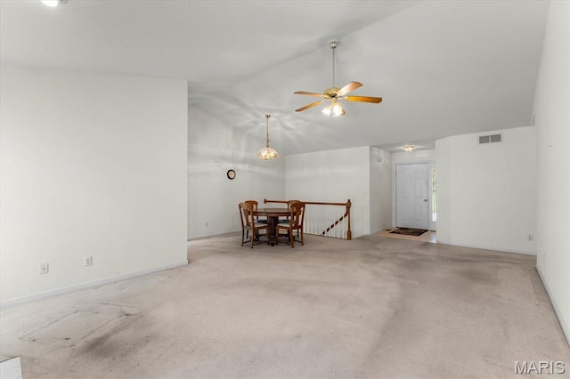 1500 Birch Ct, Edwardsville, IL 62025 - carpeted spare room with a ceiling fan, baseboards, and high vaulted ceiling