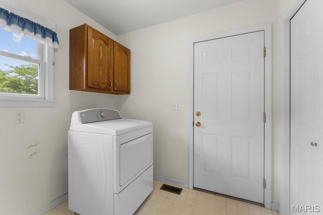 1500 Birch Ct, Edwardsville, IL 62025 - washroom featuring washer / dryer, cabinet space, and baseboards