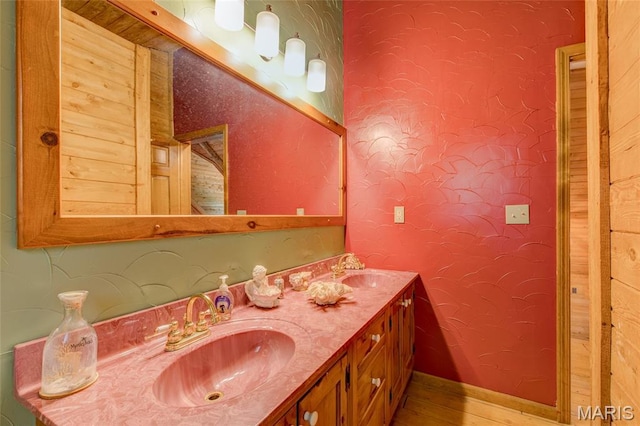 31511 Bowman Station Rd, Jerseyville, IL 62052 - full bath with double vanity and wood finished floors