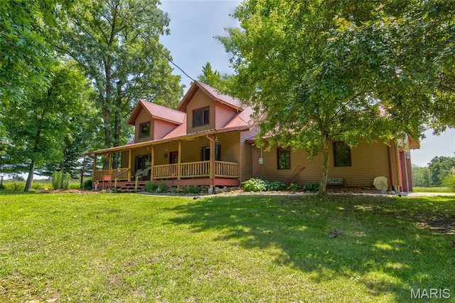 31511 Bowman Station Rd, Jerseyville, IL 62052 - farmhouse-style home featuring a front lawn and metal roof
