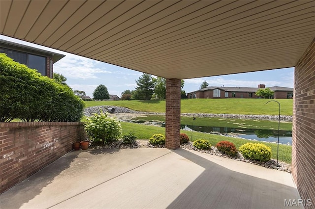 1812 Carrington Way, Belleville, IL 62226 - view of patio with a water view