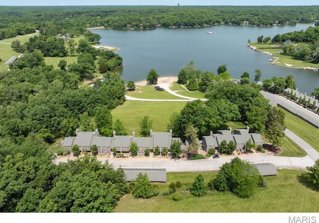 96 Geneva View Dr, Innsbrook, MO 63390 - aerial view of a large body of water and a heavily wooded area