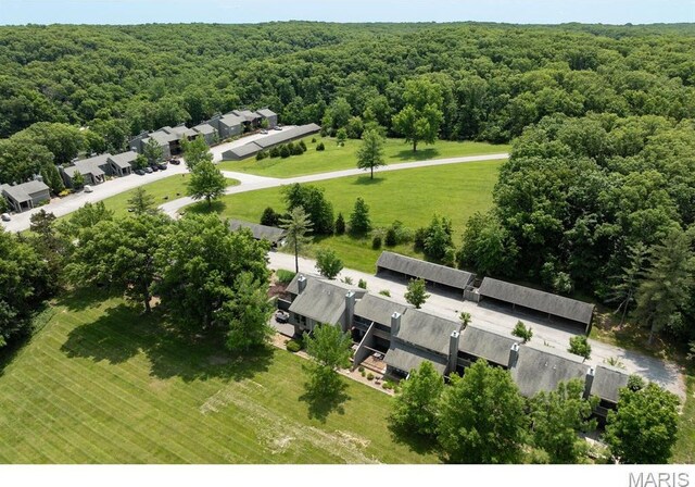 96 Geneva View Dr, Innsbrook, MO 63390 - bird's eye view of a heavily wooded area