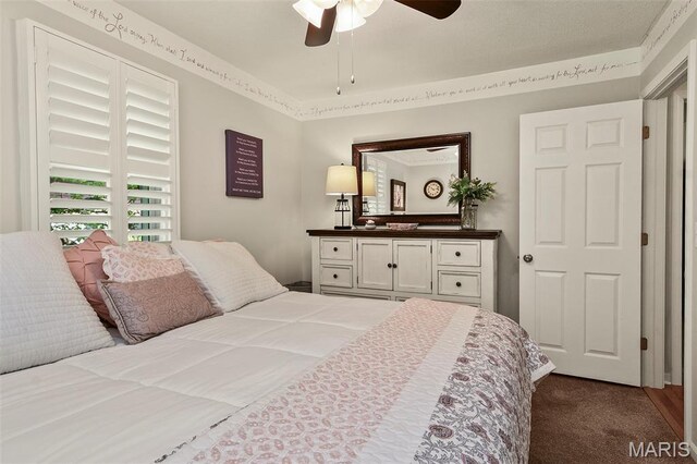 1522 S Oakland Ave, Bolivar, MO 65613 - carpeted bedroom with a ceiling fan