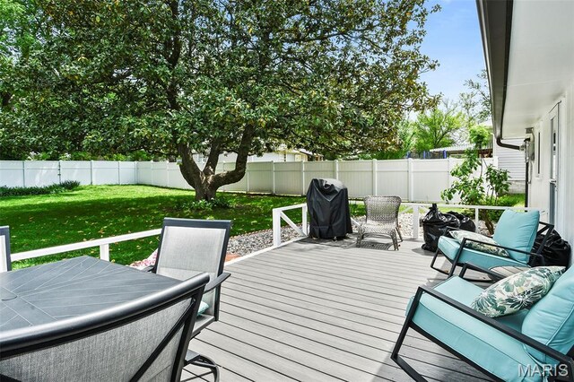 1522 S Oakland Ave, Bolivar, MO 65613 - deck featuring a grill