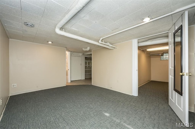 7041 Northmoor Dr, University City, MO 63105 - finished basement with carpet flooring